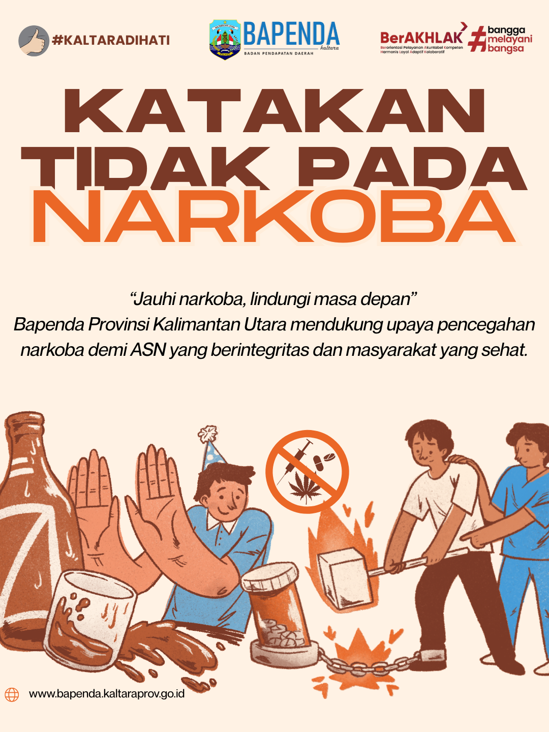 Jauhi Narkoba, Wujudkan Aparatur Bapenda Kaltara yang Sehat, Profesional, dan Berintegritas